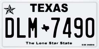 TX license plate DLM7490