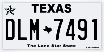TX license plate DLM7491