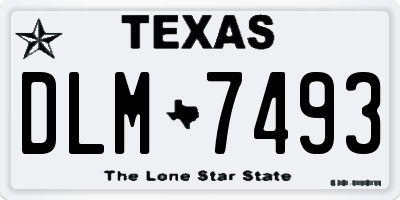 TX license plate DLM7493