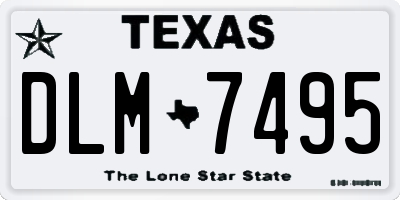 TX license plate DLM7495