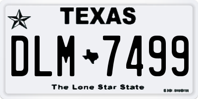 TX license plate DLM7499