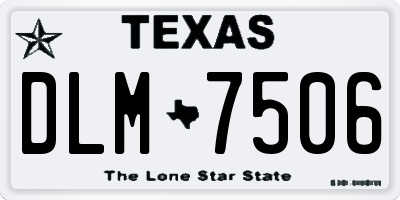 TX license plate DLM7506