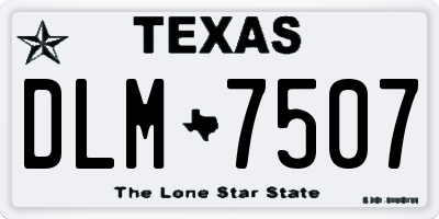 TX license plate DLM7507