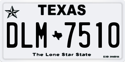 TX license plate DLM7510