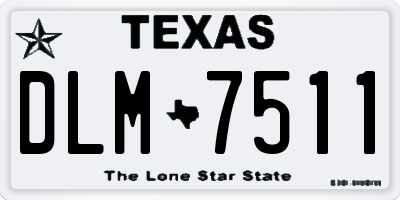 TX license plate DLM7511