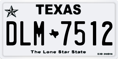 TX license plate DLM7512
