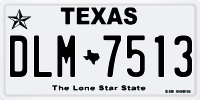 TX license plate DLM7513