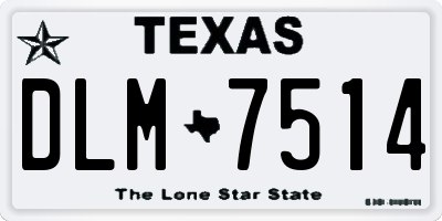 TX license plate DLM7514