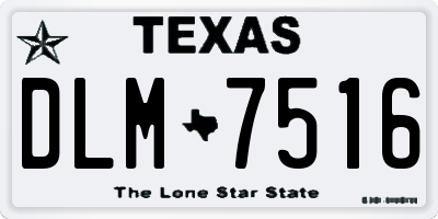TX license plate DLM7516