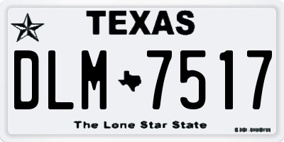 TX license plate DLM7517