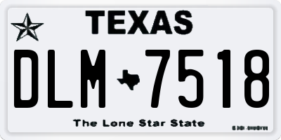 TX license plate DLM7518