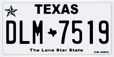 TX license plate DLM7519