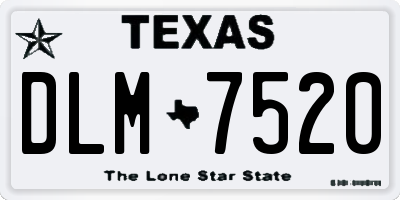 TX license plate DLM7520