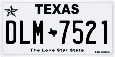 TX license plate DLM7521