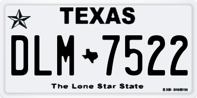 TX license plate DLM7522