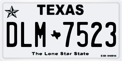 TX license plate DLM7523