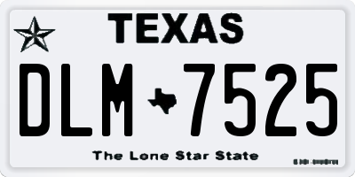 TX license plate DLM7525