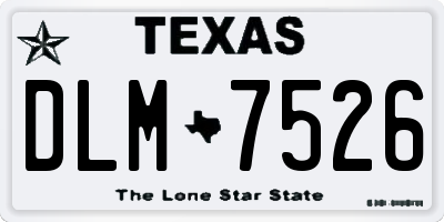 TX license plate DLM7526