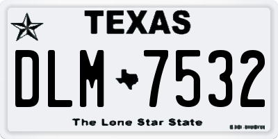 TX license plate DLM7532