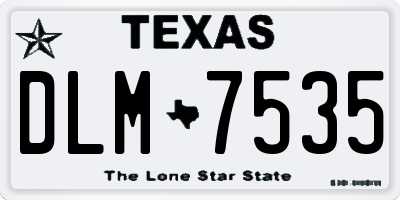 TX license plate DLM7535