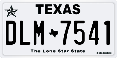 TX license plate DLM7541
