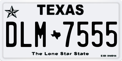 TX license plate DLM7555