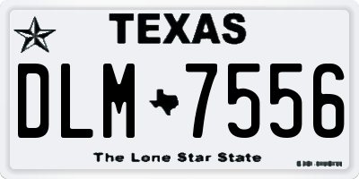 TX license plate DLM7556