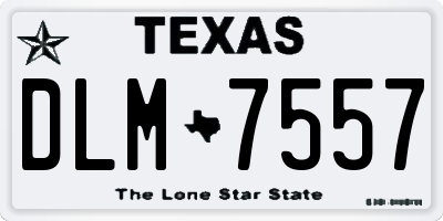 TX license plate DLM7557