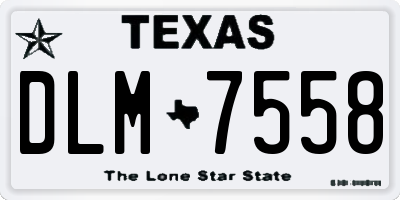TX license plate DLM7558
