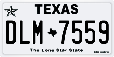 TX license plate DLM7559