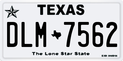 TX license plate DLM7562