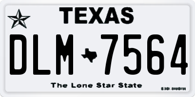 TX license plate DLM7564