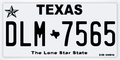 TX license plate DLM7565