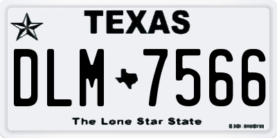 TX license plate DLM7566