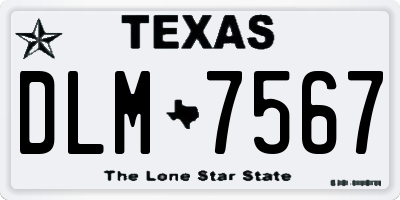 TX license plate DLM7567