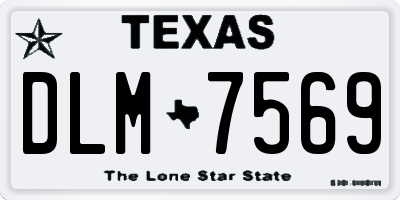 TX license plate DLM7569