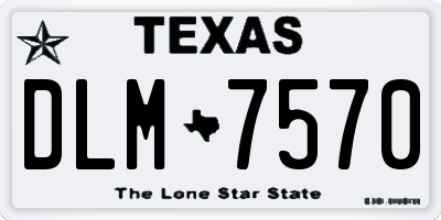 TX license plate DLM7570