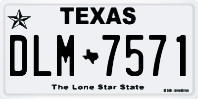 TX license plate DLM7571