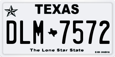 TX license plate DLM7572