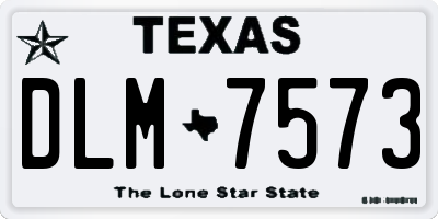 TX license plate DLM7573