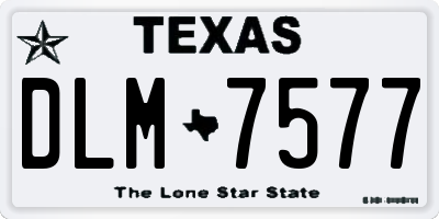 TX license plate DLM7577