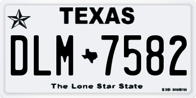 TX license plate DLM7582