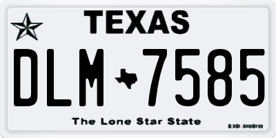 TX license plate DLM7585