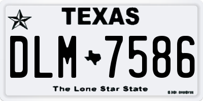 TX license plate DLM7586