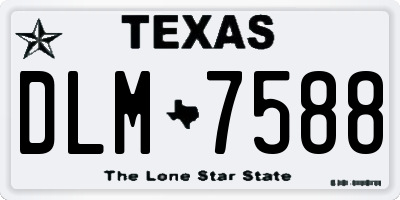 TX license plate DLM7588