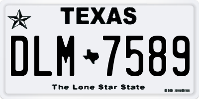 TX license plate DLM7589