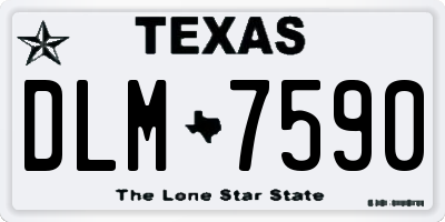 TX license plate DLM7590