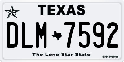 TX license plate DLM7592