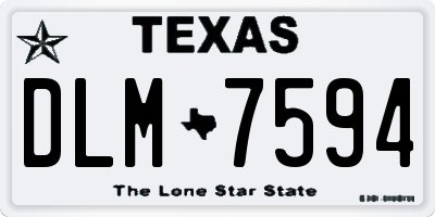 TX license plate DLM7594