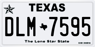 TX license plate DLM7595